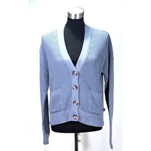Vtg Gap V-Neck Cardigan Cottage Blue Button  Preppy Coastal Y2K Women's Size M